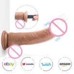 Remote Control Plastic Penis Sex Toys Vibrating Dildos for Women Soft Silicone Rubber Penis with Strong Suction Cup