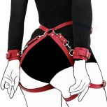 Leather shackle gaiter Strap New leather handcuffs pants Panties SM Prop bondage strap