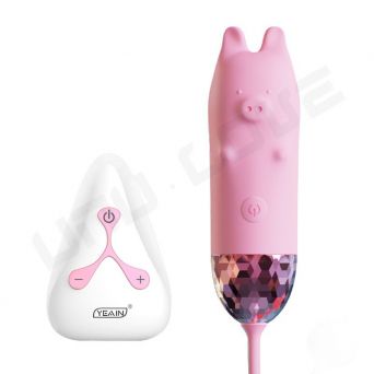 Multiple Colour Piggy Shape Jumping Egg Vibrator With Remote Sex Toys For Woman 10 Vibration