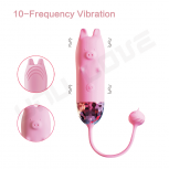 Multiple Colour Piggy Shape Jumping Egg Vibrator With Remote Sex Toys For Woman 10 Vibration