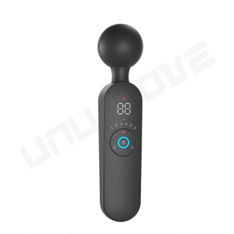 New Intelligent AV Vibrator Black Sex Modes Heating Constant Temperature Massage Stick Female Masturbator