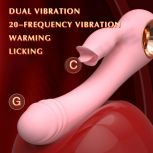 Green Rabbit Vibrator Sex Toys For Woman 10 Frequency Vibrating Licking Tongue Vibrator Masturbator Female