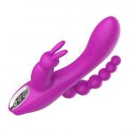 Three point stimulation vibrator Triple Heads Rabbit Anal Beads Vibrator Multi Play Ergonomic 7 Vibration Modes Prostate Vibrato