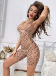 2024 Cheap Leopard Print Bodysuit/Sexy Lingerie Women/Large Size High Elasticity Underwear Lenceria Sexy Backless