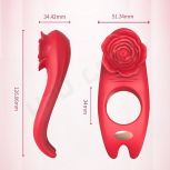 High Quality Rose Vibrator Cock Ring App Control Silicone Vibrating Ring Adult Sex Toys For Men Breast Clitoris Massager