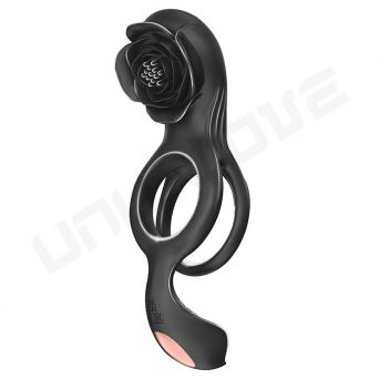 New Rose Vibrator Cock Rings Bluetooth Control App 2 Vibrating Ring For Couple Sex Toys For Men Breast Clitoris Stimulation