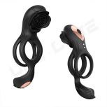 New Rose Vibrator Cock Rings Bluetooth Control App 2 Vibrating Ring For Couple Sex Toys For Men Breast Clitoris Stimulation