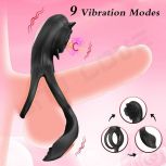 New Rose Vibrator Cock Rings Bluetooth Control App 2 Vibrating Ring For Couple Sex Toys For Men Breast Clitoris Stimulation