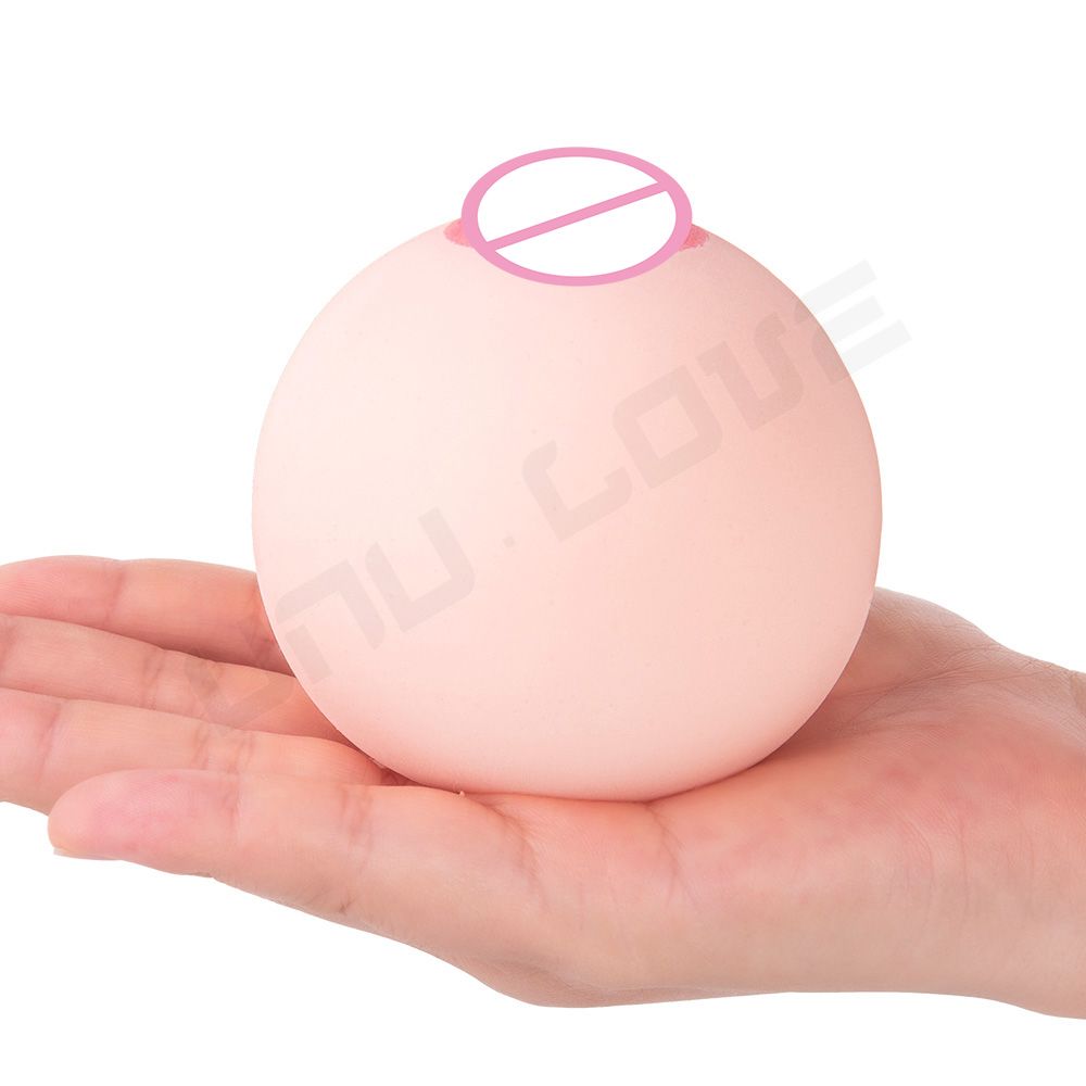 Realistic pocket Pussy and Ass Mimi Ball Artificial Breast Soft Breasts False Chest Male Masturbator Sex Toys Boobs Skin Feeling