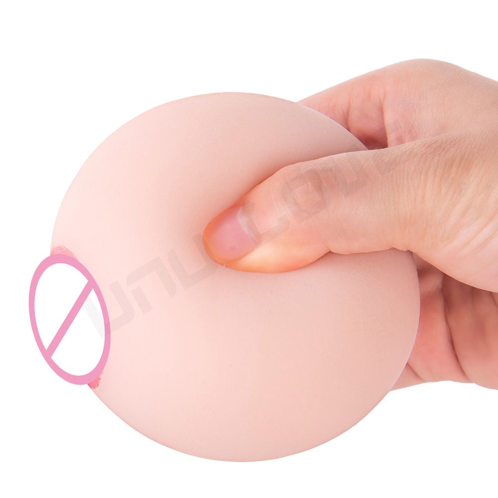 Realistic pocket Pussy and Ass Mimi Ball Artificial Breast Soft Breasts False Chest Male Masturbator Sex Toys Boobs Skin Feeling