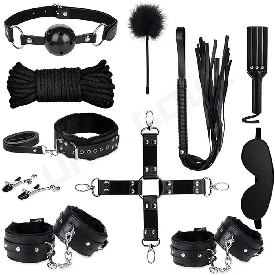 Sexy sm binding leather plush 10-piece set 11-piece set