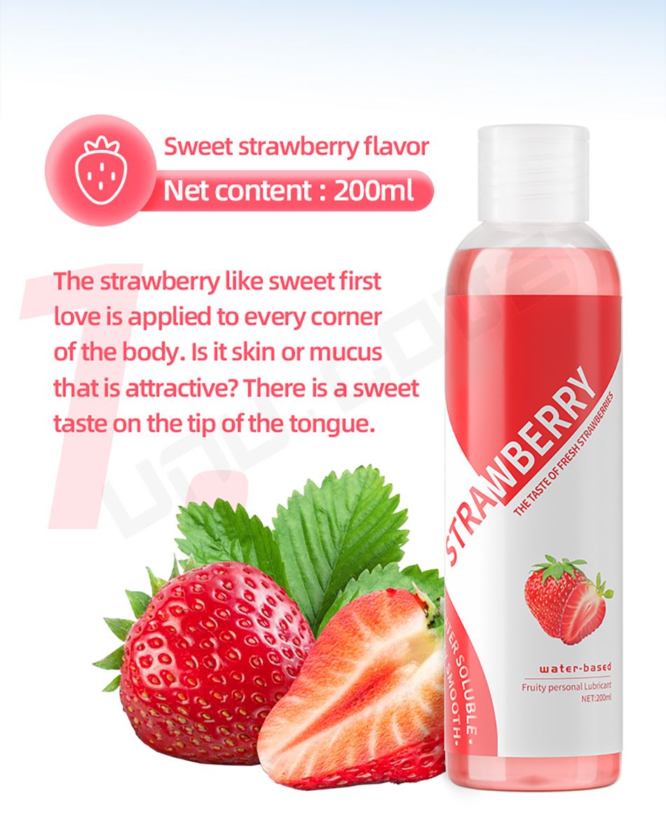 Water Based Long Lasting Fruits Flavor Lube 200ML Edible Sex Lubricant Fruit For Oral Sex