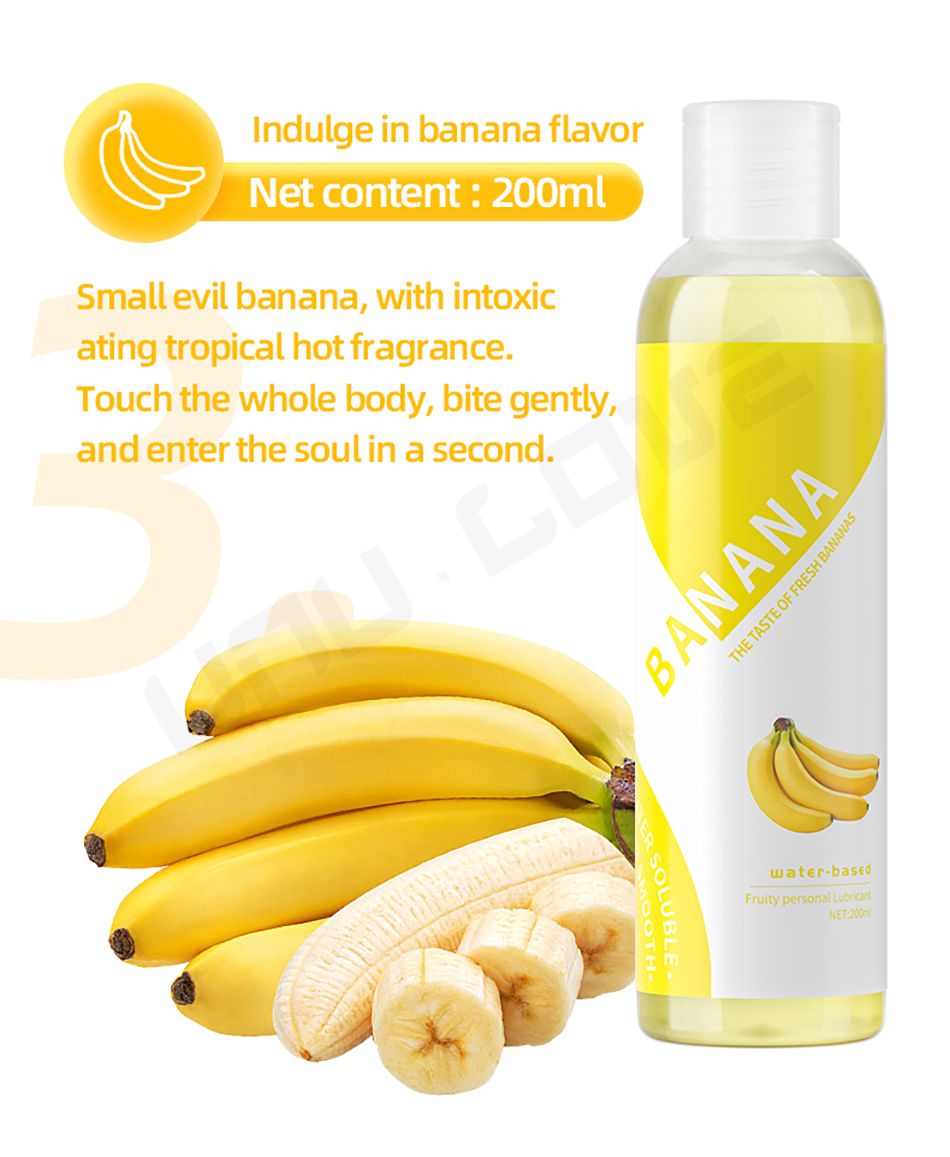 Water Based Long Lasting Fruits Flavor Lube 200ML Edible Sex Lubricant Fruit For Oral Sex