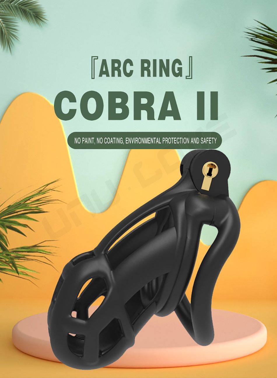 Cobra 2.0 Chastity Lock Black breathable male chastity sex toy