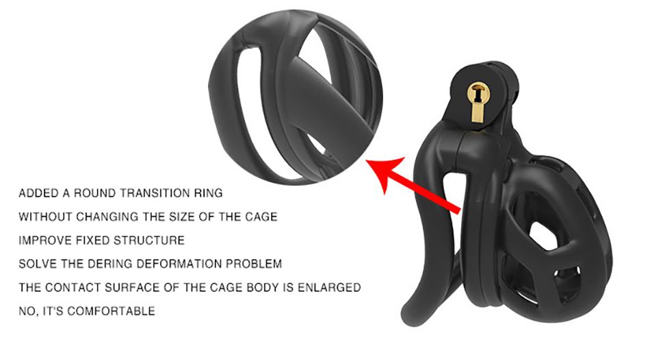 Cobra 2.0 Chastity Lock Black breathable male chastity sex toy