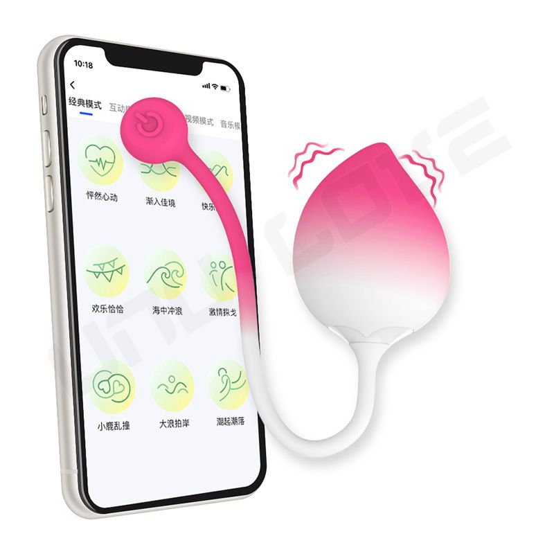 Cheap Peach Remote Jumping Egg Vibrator App Control Body Vibrator Sex Toys For Woman