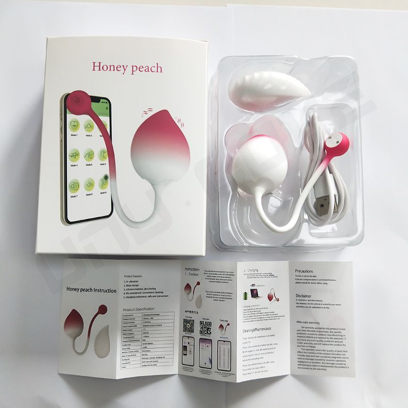 Cheap Peach Remote Jumping Egg Vibrator App Control Body Vibrator Sex Toys For Woman