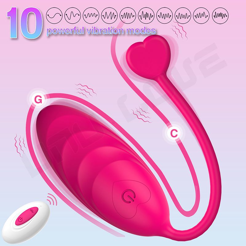 Pelvic Trainer Exercise Ball Heart Shape Mini Love Vibrating Egg Wireless Remote Control Jump Egg Vibrator For Woman Musturbater