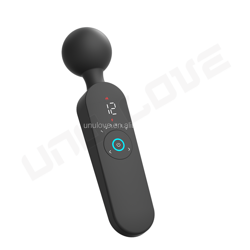 New Intelligent AV Vibrator Black Sex Modes Heating Constant Temperature Massage Stick Female Masturbator