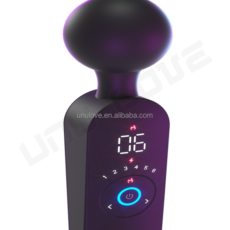 New Intelligent AV Vibrator Black Sex Modes Heating Constant Temperature Massage Stick Female Masturbator