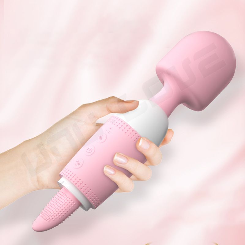 New Style Big AV Massager Pink/Black 10 Frequency Female Vibrator Sex Toys Tongue Licking Vibrator Masturbator For Woman