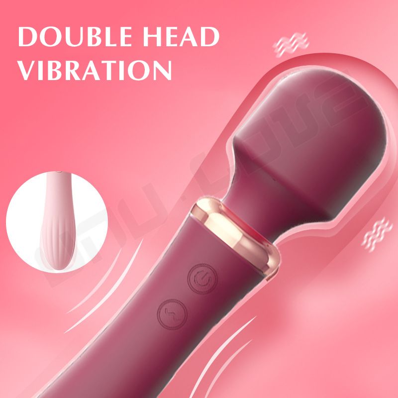 Wholesale Heating AV Massager Vibrator Orgasm For Woman Double Motor Pink/Purple Masturbator For Woman Female Sex Toys