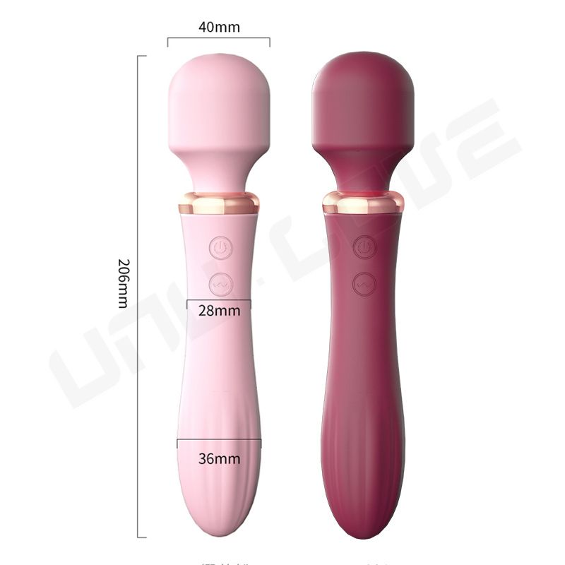 Wholesale Heating AV Massager Vibrator Orgasm For Woman Double Motor Pink/Purple Masturbator For Woman Female Sex Toys