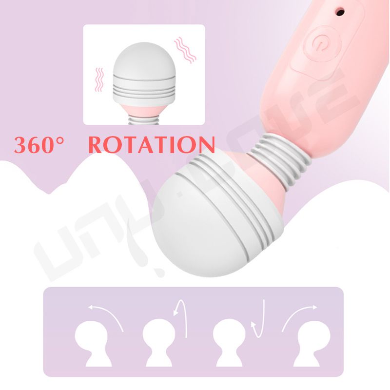 New Style Female AV Massager Double Motor 10 Frequency Vibration Woman Sex Toys 360 Vibrating Quiet Usb Charging