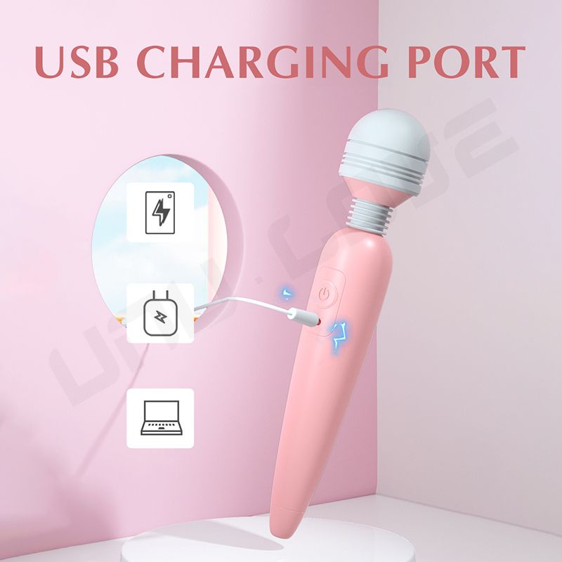 New Style Female AV Massager Double Motor 10 Frequency Vibration Woman Sex Toys 360 Vibrating Quiet Usb Charging