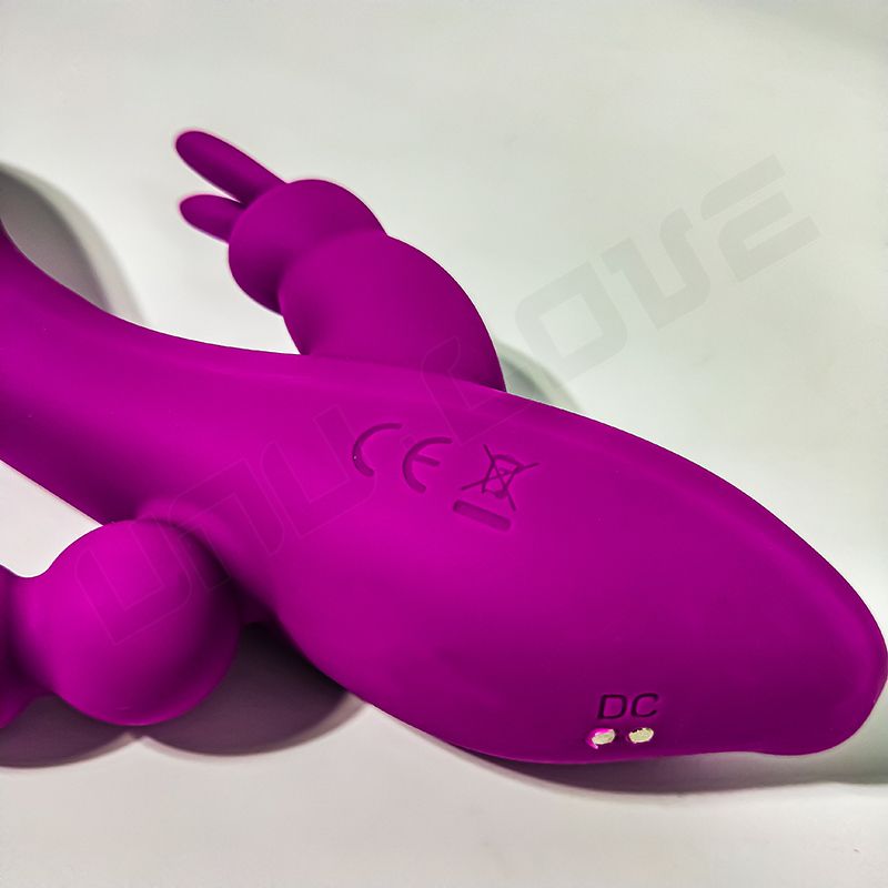 Three point stimulation vibrator Triple Heads Rabbit Anal Beads Vibrator Multi Play Ergonomic 7 Vibration Modes Prostate Vibrato