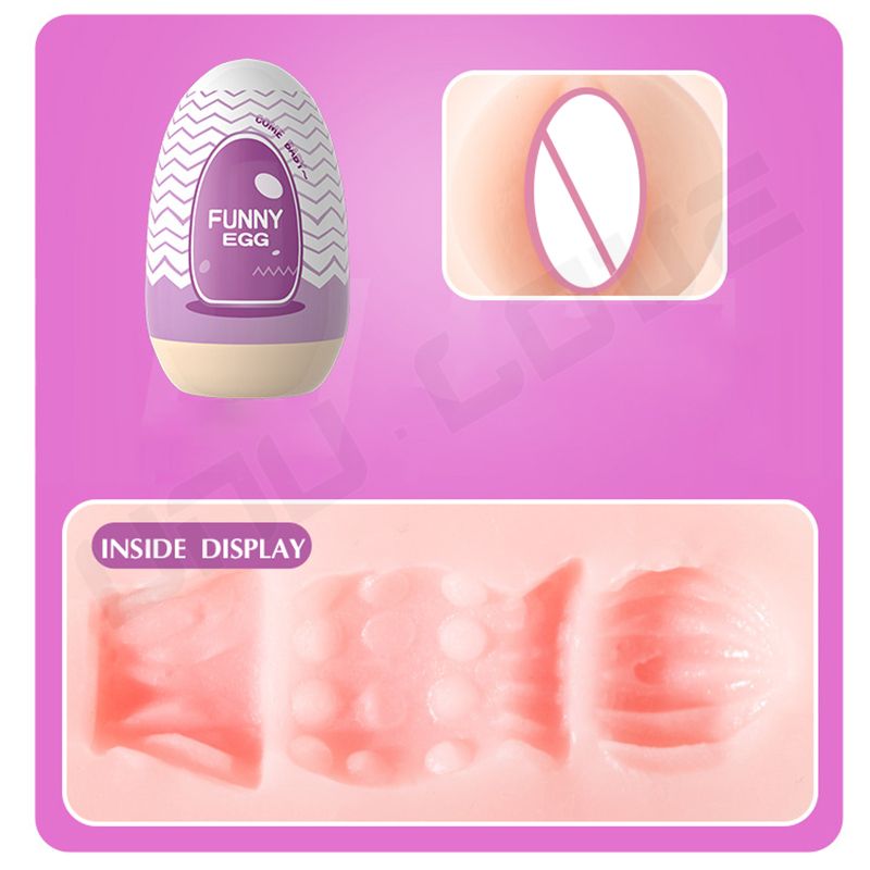 Cheap Mini Masturbation Egg a Set of 6 Portable Vaginal/Anal Oral Sex Toys Elasticity/Softness/Lifelike Mastuabtor For Man