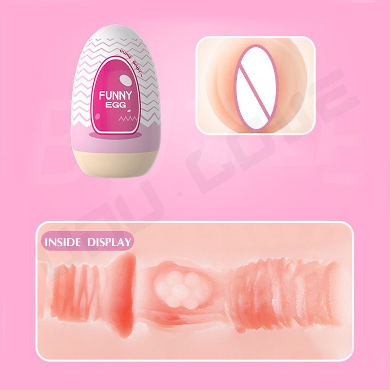 Cheap Mini Masturbation Egg a Set of 6 Portable Vaginal/Anal Oral Sex Toys Elasticity/Softness/Lifelike Mastuabtor For Man