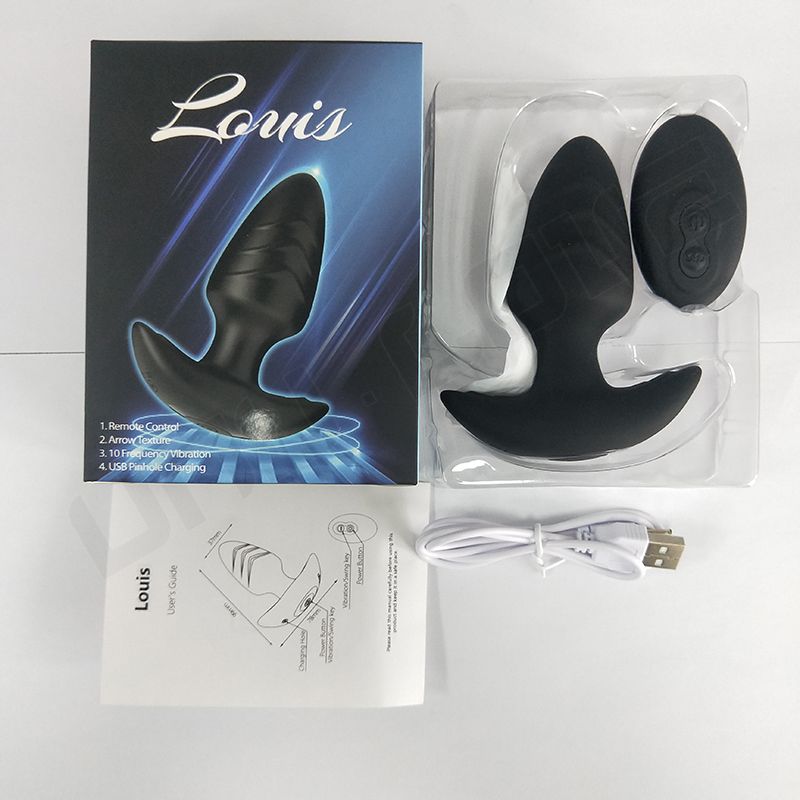 Black Anal Butt Plug Vibrator For Men And Women Remote 10 Frequency Vibration Prostate Massager 360 Vibrating Masturbator