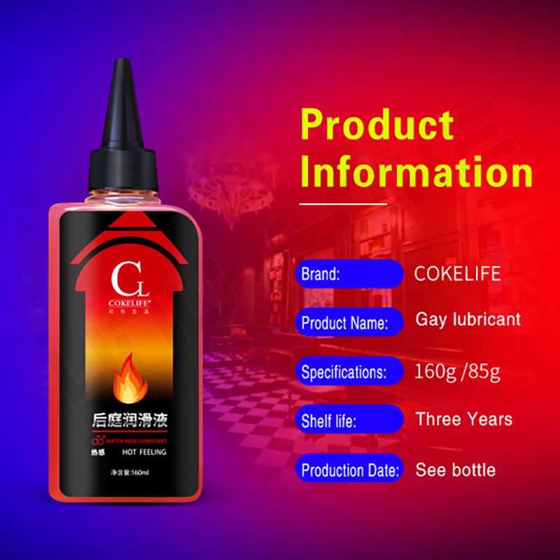 Top Grade Anal Lubricant Sex For Men Gay Water Based Lubricant Sex Gel 85ML/160ML Warm Cool lubricantes sexuales