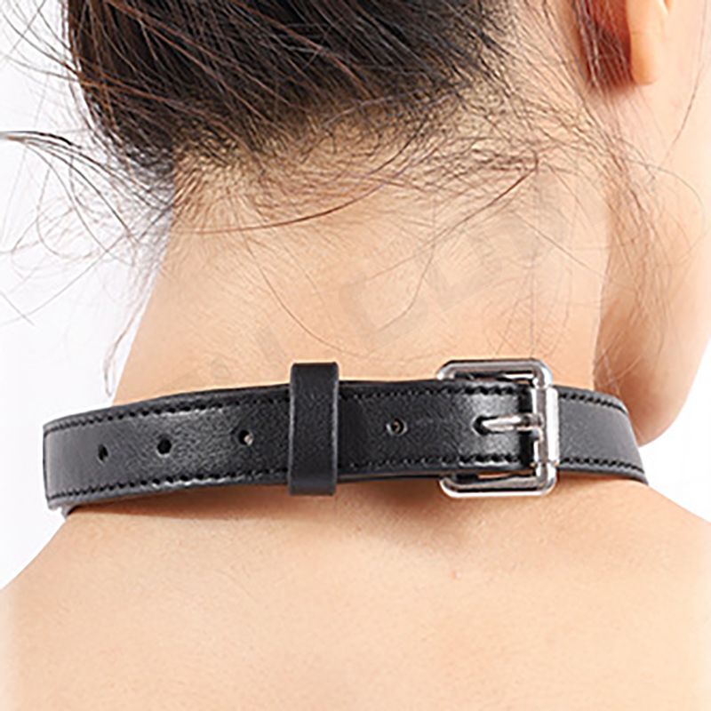 SM Products Bat Shape Gothic Style Leather Neck Collar Sex Collar For Women Leg Ring PU Necklace Sexy Choker