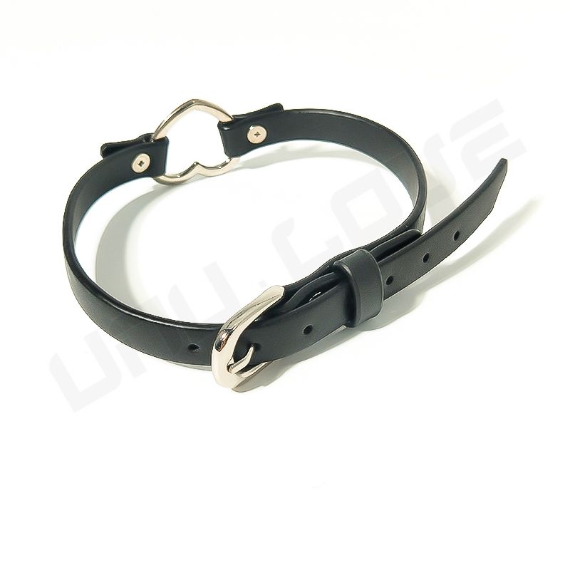 New Sm Products Heart Shape Cosplay Gothic Style Leather Neck Collar Sex Collar For Women Leg Rings BDSM