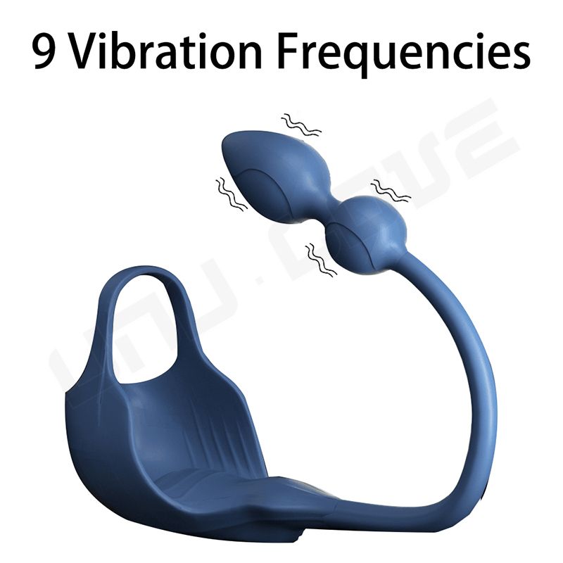 Manta Shape Cock Ring Vibrator App Bluetooth Control 9 Frequency Vibration Anal Butt Plug Sex Toys Penis Cover Delay Ejaculation