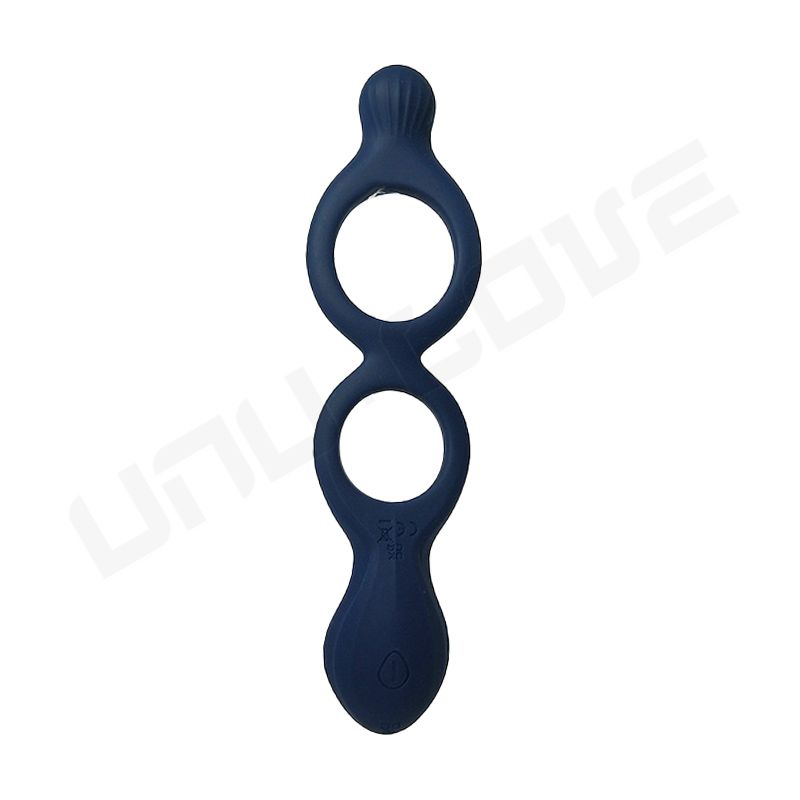 High Quality Count Cock Ring Vibrator App Bluetooth Control Double Vibrating Ring Silicone Sex Toys For Men Masturbator