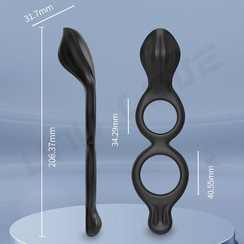 High Quality Count Cock Ring Vibrator App Bluetooth Control Double Vibrating Ring Silicone Sex Toys For Men Masturbator