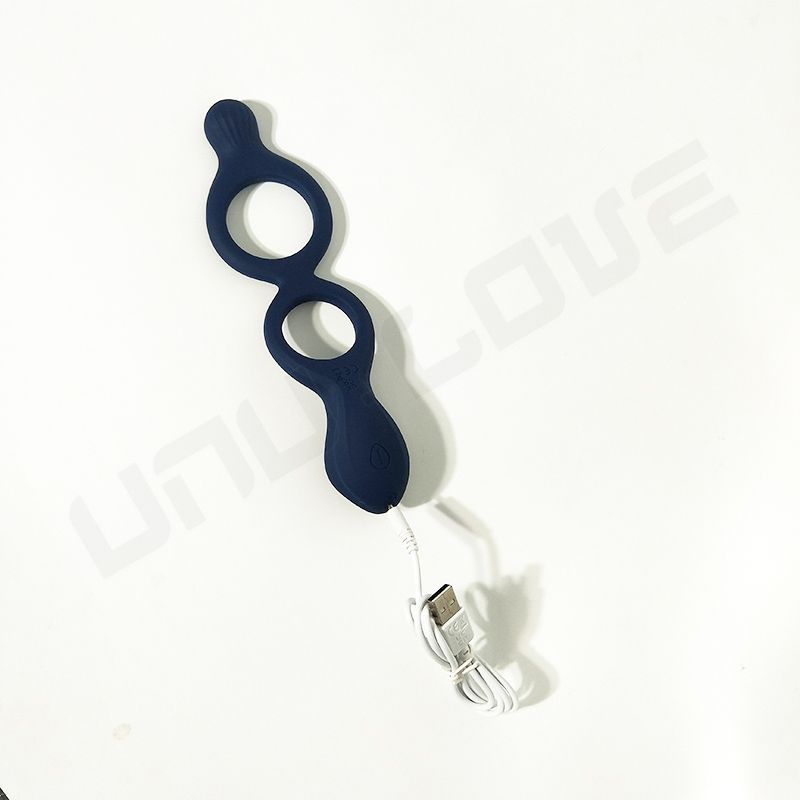 High Quality Count Cock Ring Vibrator App Bluetooth Control Double Vibrating Ring Silicone Sex Toys For Men Masturbator