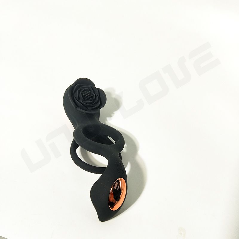 New Rose Vibrator Cock Rings Bluetooth Control App 2 Vibrating Ring For Couple Sex Toys For Men Breast Clitoris Stimulation