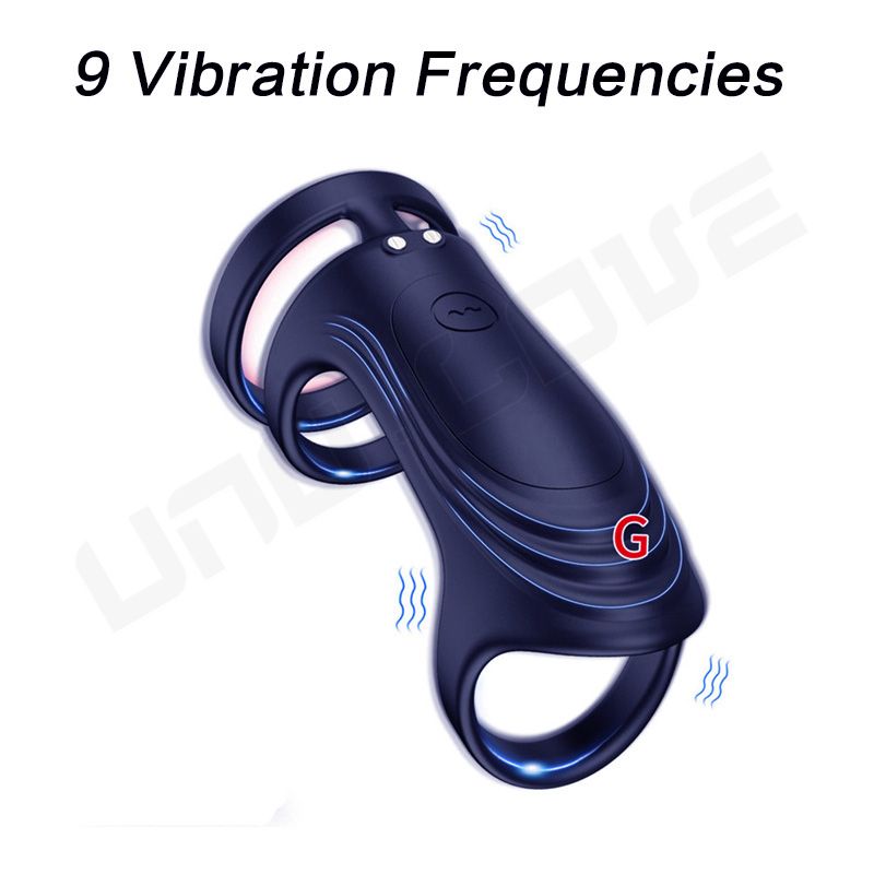 Factory Wholesale Cock Rings For Men Three Vibrating Ring Magnetic Charging 9 Frequency Vibration Adult Sex Toys Masturbator