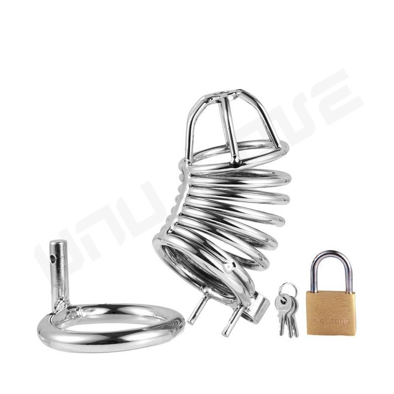 High Quality Metal Stainless Steel Chastity Lock For Men Chastity Cage Sex Toys For Men