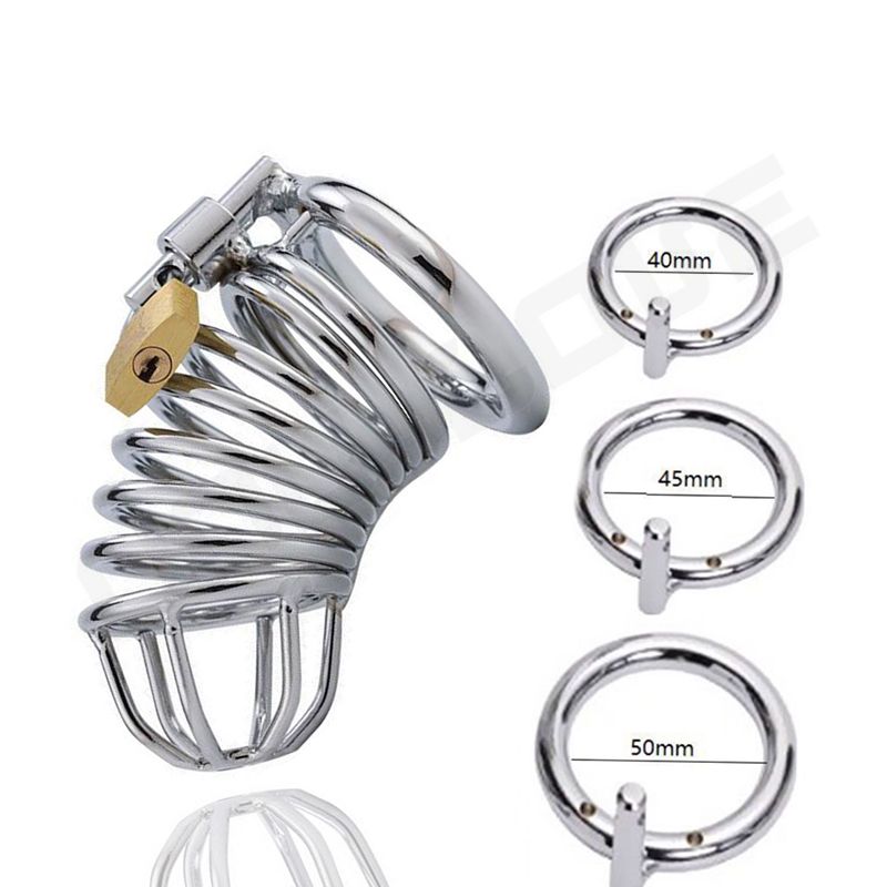 High Quality Metal Stainless Steel Chastity Lock For Men Chastity Cage Sex Toys For Men